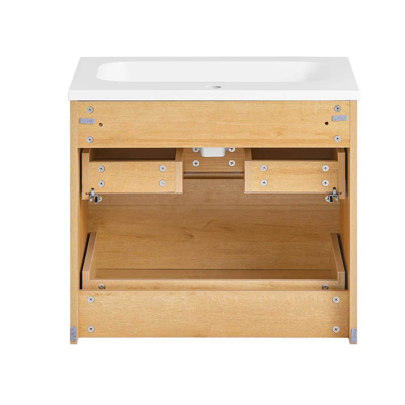 SoBuy BZR172-N Meuble sous Lavabo avec Deux tiroirs Meuble de Rangement Meuble avec lavabo en céramique