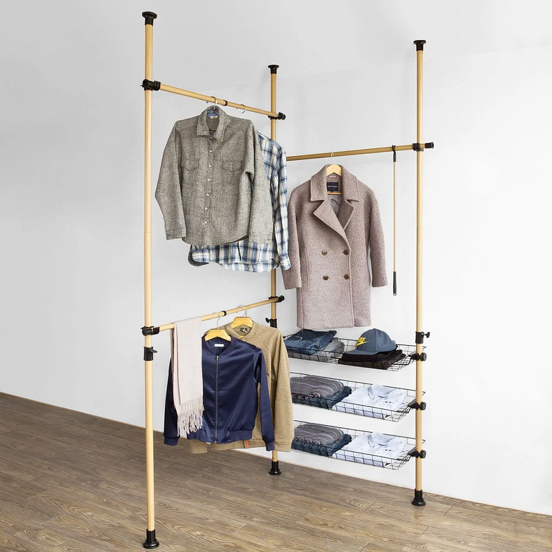SoBuy FRG106 Télescopique Garde-Robe Système Herkule, Portant de vêtement