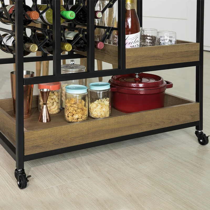 SoBuy FKW86-N Chariot de Service Desserte à roulettes Chariot Commode Roulant