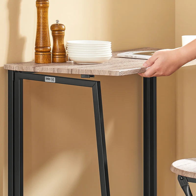 SoBuy OGT18-N Set de 1 Table + 2 Chaises Table à Manger Table de Cuisine