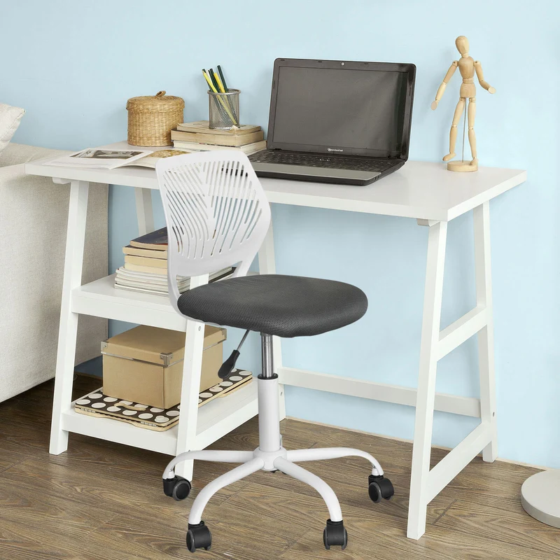 SoBuy FWT16-W Bureau Informatique Plan de Travail Table Secrétaire pour Ordinateur