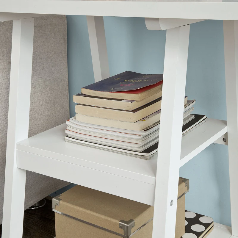 SoBuy FWT16-W Bureau Informatique Plan de Travail Table Secrétaire pour Ordinateur