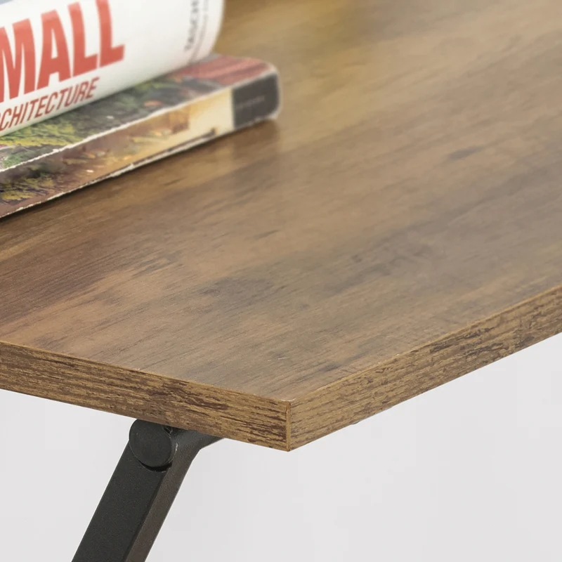 SoBuy FWT88-F Table Pliant pour Petits Espaces, Bureau d'Ordinateur Table d’Etude Bureau Portable à Domicile, Salon, Chambre, Aucun Assemblage Requis Design Industriel