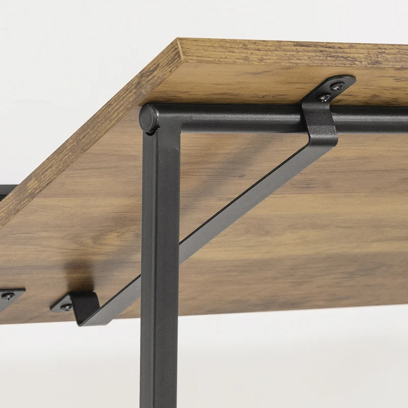 SoBuy FWT88-F Table Pliant pour Petits Espaces, Bureau d'Ordinateur Table d’Etude Bureau Portable à Domicile, Salon, Chambre, Aucun Assemblage Requis Design Industriel