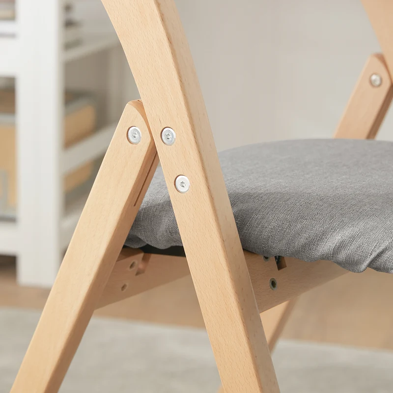 SoBuy FST92-N Chaise Pliante Rembourrée en Bois – Gain de Place – Gris