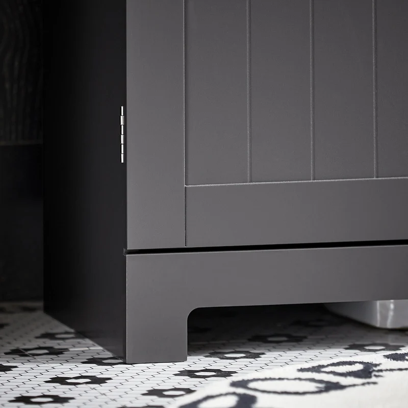 SoBuy BZR18-II-DG Meuble sous-Lavabo à 2 étages et 2 Portes Meuble de Rangement de Salle de Bain - L60cm x P30cm x H60cm