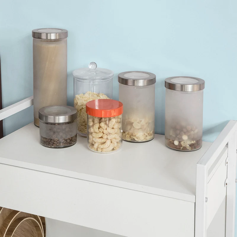 SoBuy FKW50-W Meuble de rangement Multi-usages Chariot de cuisine de service roulant