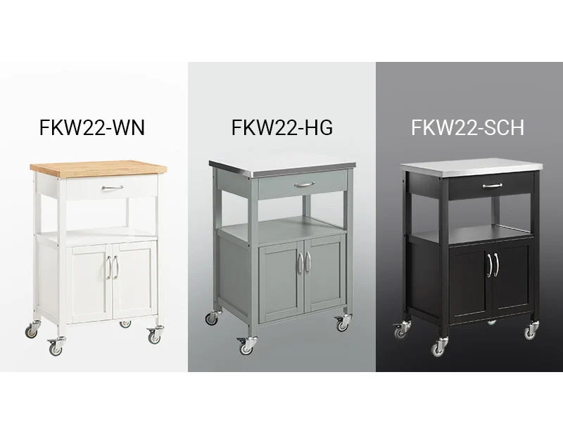SoBuy FKW22-HG Desserte Cuisine avec Roulettes, Format Compact, Usage Polyvalent, Mobile, pour Cuisine et Salle à Manger, Usage Quotidien – L60×P44×H92 cm, Gris