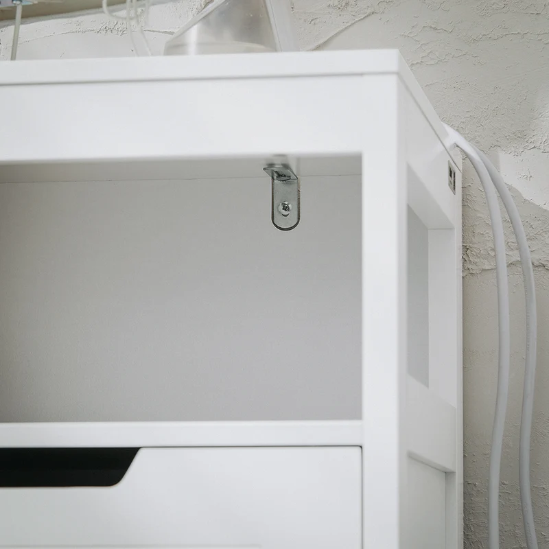 SoBuy BZR121-W Meuble Bas de Salle de Bain avec 2 Portes et Étagères Réglables – L70×P35×H90 cm, Charge 70 kg, MDF, Blanc