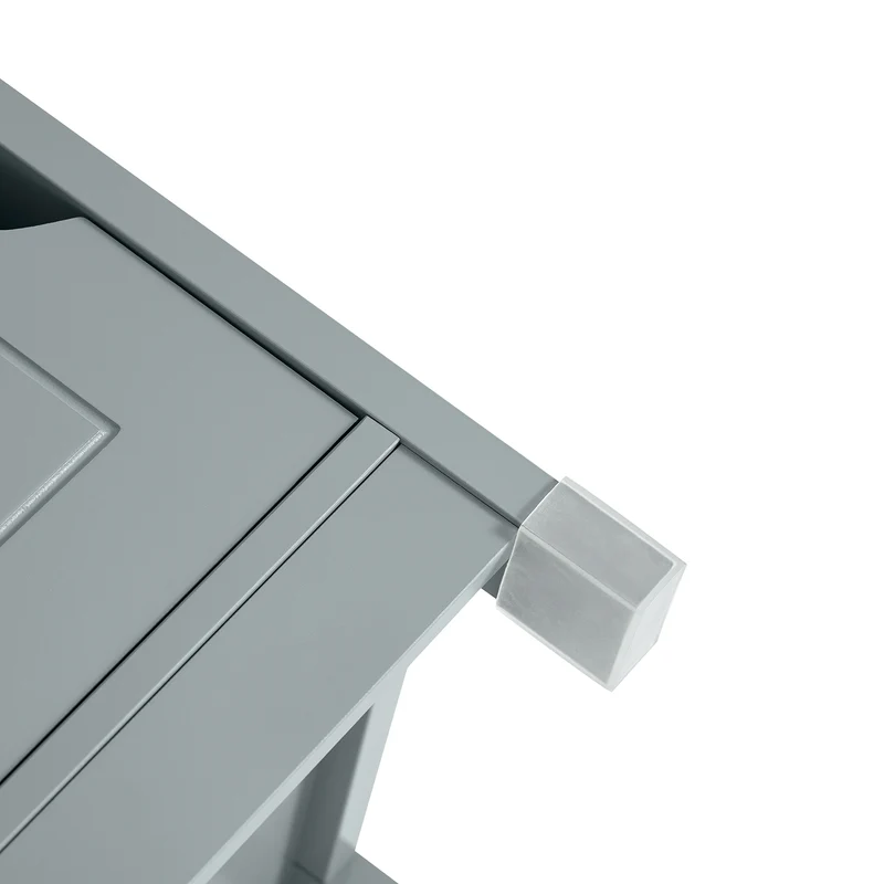 SoBuy FRG128-II-SG Meuble sous Lavabo avec Portes Coulissantes, Format Compact, Résistant à l’Humidité, pour Salle de Bain et WC – L60×P30×H60 cm, Bois, Gris