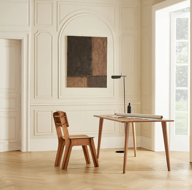 SoBuy HFST01-BR Chaise Design en Bois Confortable Ergonomique Chaise de Salle à Manger avec Dossier Chaise de Bureau en Tenons et Mortaises