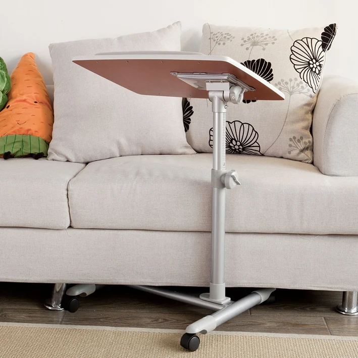 SoBuy FBT07N2-W Table de lit pour ordinateur portable, iPad, lecture avec plateau inclinable