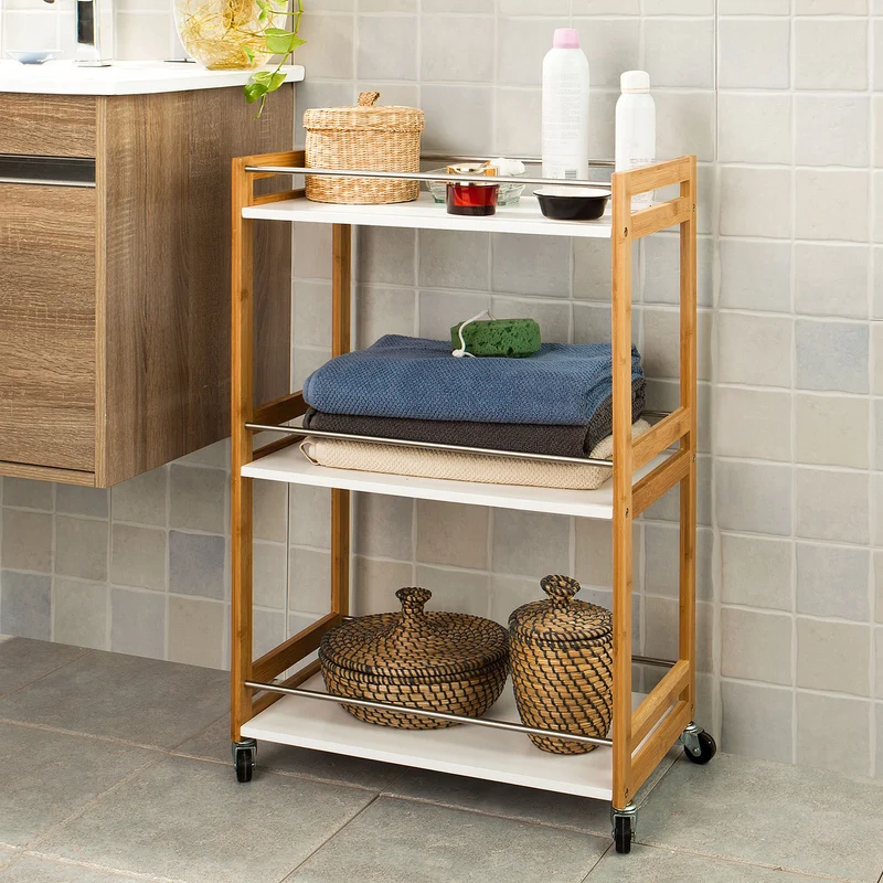 SoBuy FKW32-WN Desserte de cuisine de service, Chariot de cuisine, salle de bains