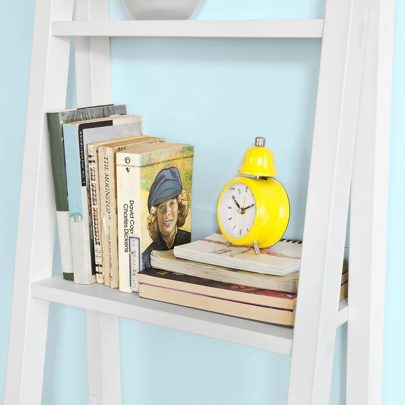 SoBuy FRG101-W Étagère style échelle Bibliothèque, 5 étages –Blanc