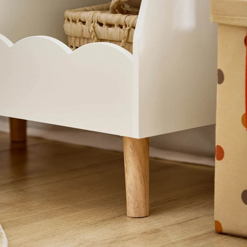 SoBuy KMB100-K-W Bibliothèque Enfant, Étagère à Livres, Étagère de Rangement Jouets pour Enfants, 2 Compartiments Ouverts