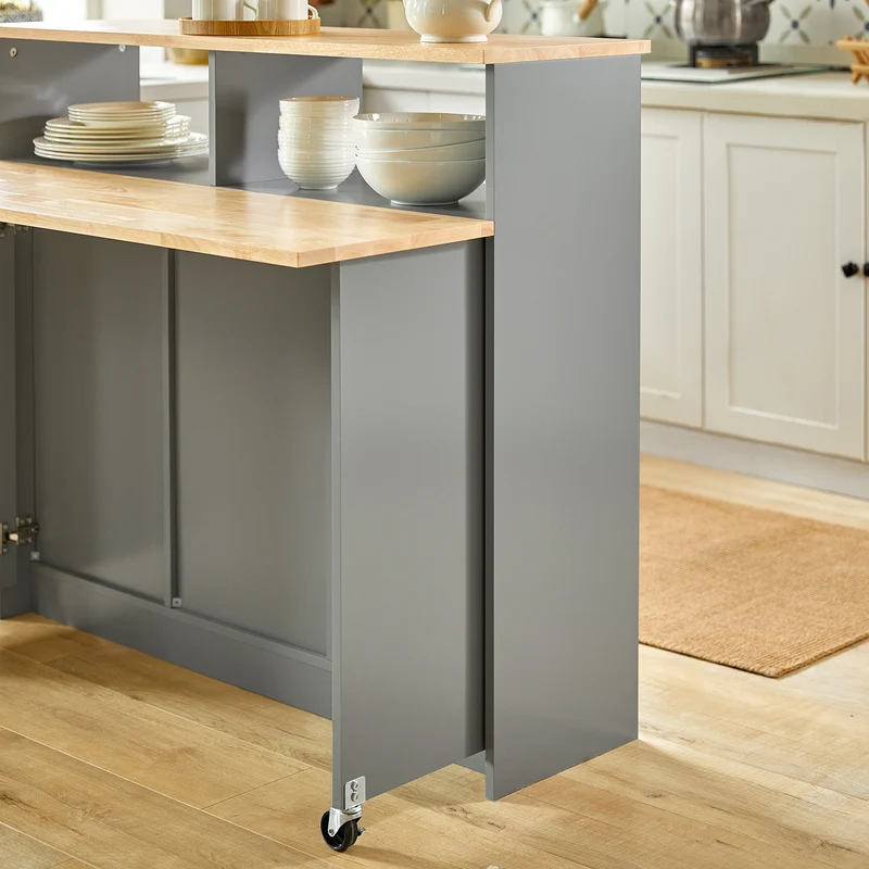 SoBuy FSB36-HG Buffet de Rangement Placard de Cuisine Ilot de Cuisine Armoire de Cuisine Multi-rangements
