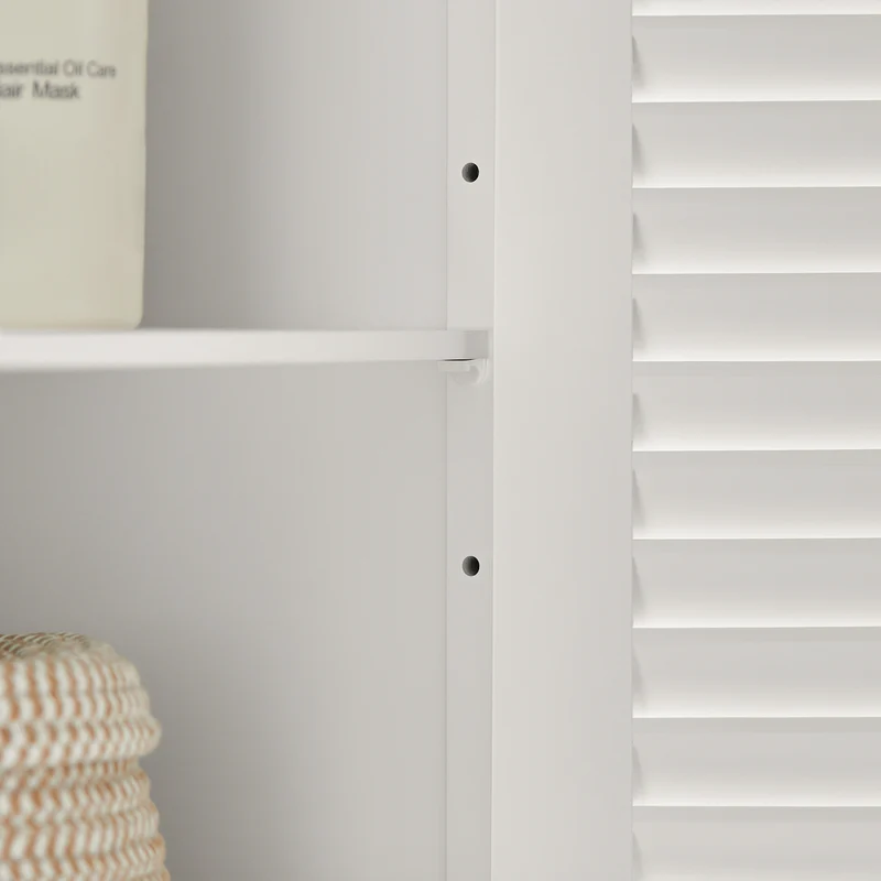 SoBuy FRG237-W Meuble Sous-Lavabo Meuble de Salle de Bain Vasque, 2 portes et 2 étages