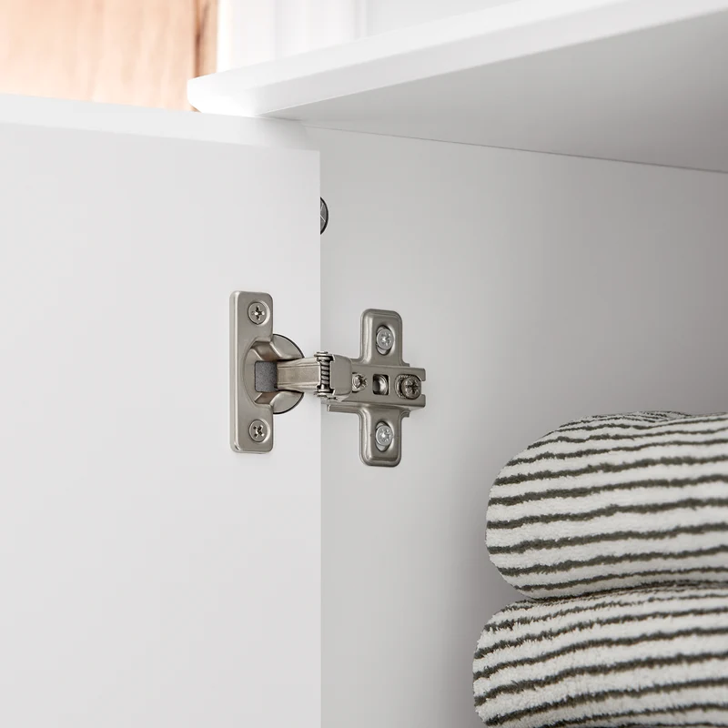 SoBuy BZR109-W Meuble Colonne Salle de Bain 170 cm Slim 30 cm 2 Portes Étagères Réglables Tiroir Anti-Basculement – Blanc