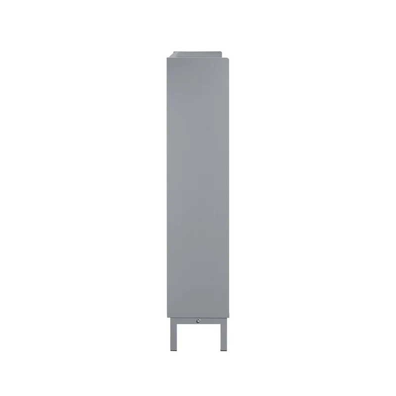 SoBuy FSR100-HG Armoire à Chaussures Ultra-Slim 19 cm – 4 Abattants, 8–12 Paires, Anti-Basculement, Gris, 100×19×91 cm