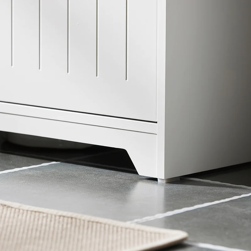SoBuy BZR108-II-W Meuble sous Colonne Lavabo avec 2 Portes – 60×30×60 cm, Charge 30 kg, MDF E1, Blanc