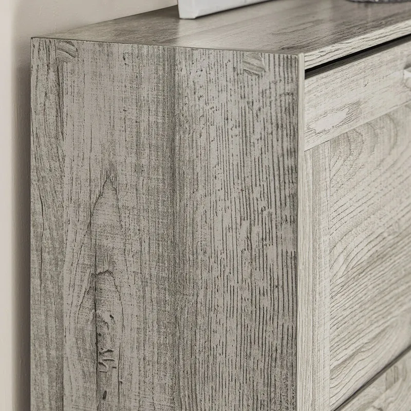 SoBuy FSR137-HG Armoire à Chaussures 2 Abattants Réglables, Slim pour Entrée Couloir – Gris Effet Bois