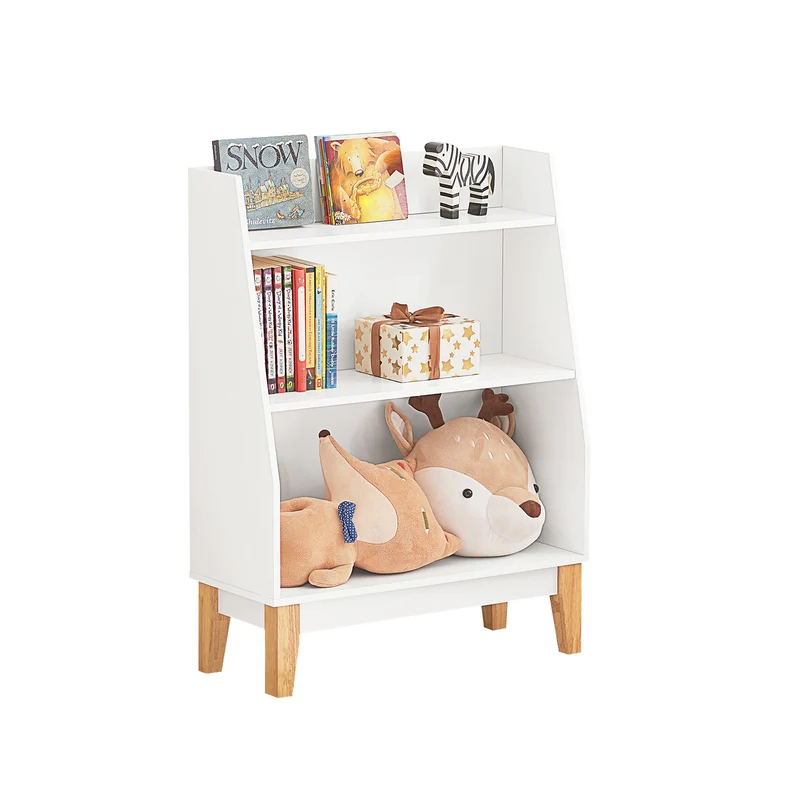 SoBuy KMB47-W Bibliothèque Étagère à Livres Étagère de Rangement pour Livres et Jouets Enfant, Porte-revues avec 3 étagères, 60x25x80 cm