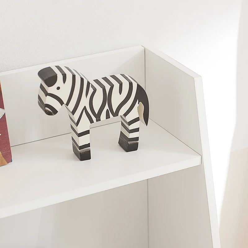 SoBuy KMB47-W Bibliothèque Étagère à Livres Étagère de Rangement pour Livres et Jouets Enfant, Porte-revues avec 3 étagères, 60x25x80 cm