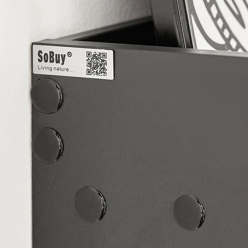SoBuy FWT18-Sch Table Murale Bureau avec Étagère intégrée Armoire de Rangement Murale