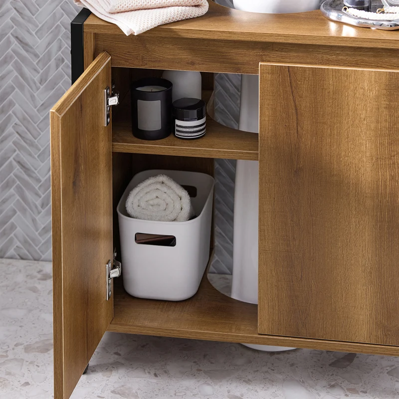 SoBuy BZR63-II-PF Meuble sous Lavabo Housse Colonne Lavabo