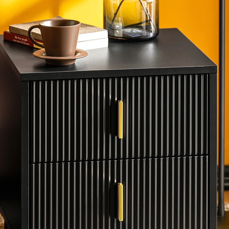 SoBuy FBT115-SCH Table de Chevet - Table de Nuit avec 2 tiroirs, Table d'appoint pour Chambre à Coucher - Meuble de Rangement Moderne, Noir, L40 x P40 x H47 cm