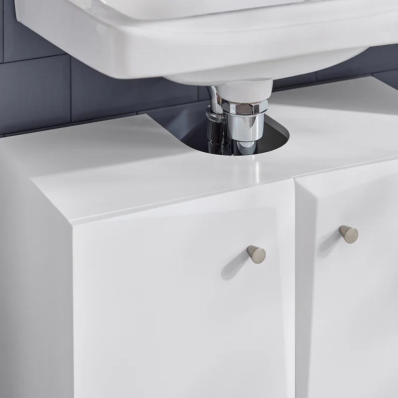SoBuy BZR92-W Meuble sous Lavabo, Meuble sous évier, Meuble sous Vasque, Armoire Salle de Bain, Placard de Rangement