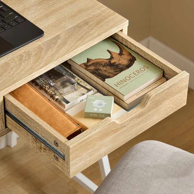 SoBuy FWT63-N Bureau Informatique Table de Bureau Secrétaire Table Plan de Travail