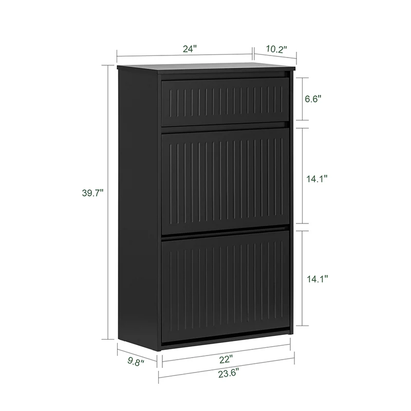 SoBuy FSR165-SCH Banc à chaussures avec rangement et coussin rembourré – 2-en-1 assise et coffre 2 abattants, Noir