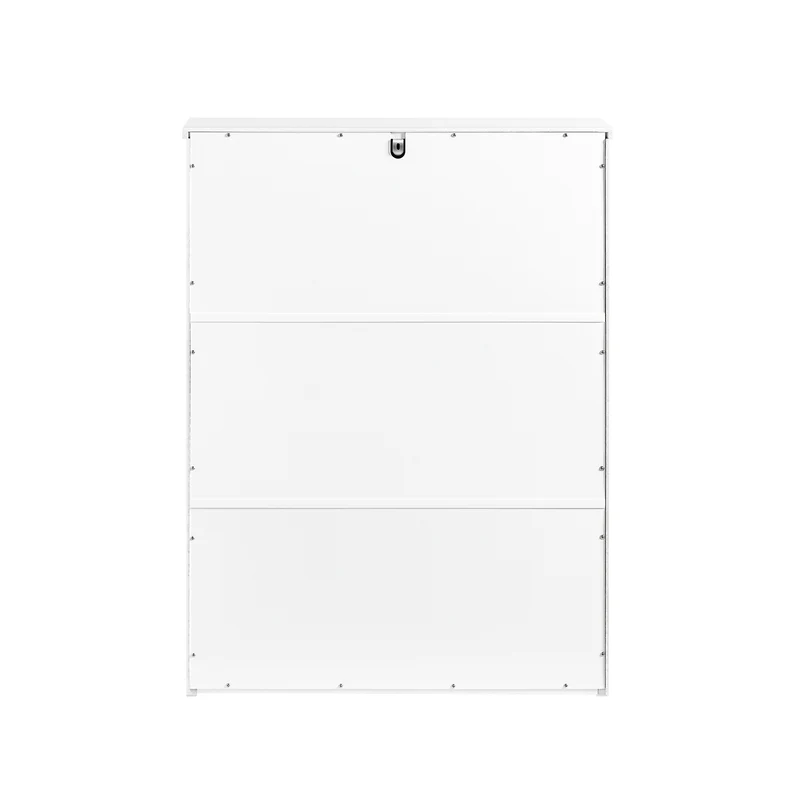 SoBuy FSR165-K-W Meuble à Chaussures à Abattants 2 Niveaux – Rangement Discret pour Entrée – 61x26x81 cm Blanc