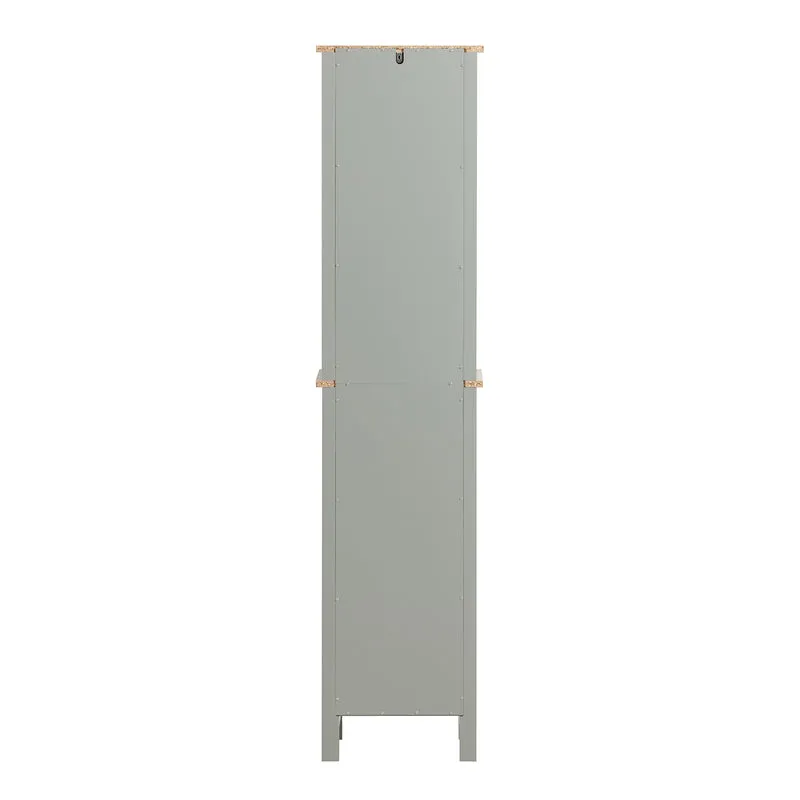 SoBuy BZR68-HG Colonne Salle de Bain Rangement Fonctionnel et Compact, pour Salle de Bain et WC, Rangement Optimisé, Design Fonctionnel – L39×P30×H169 cm, Gris