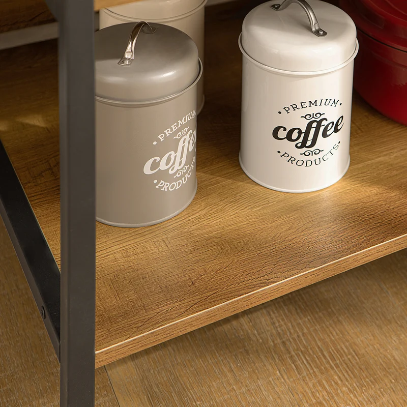 SoBuy FSB71-PF Îlot Central Cuisine Comptoir de Cuisine avec Tiroir et 2 Étagères