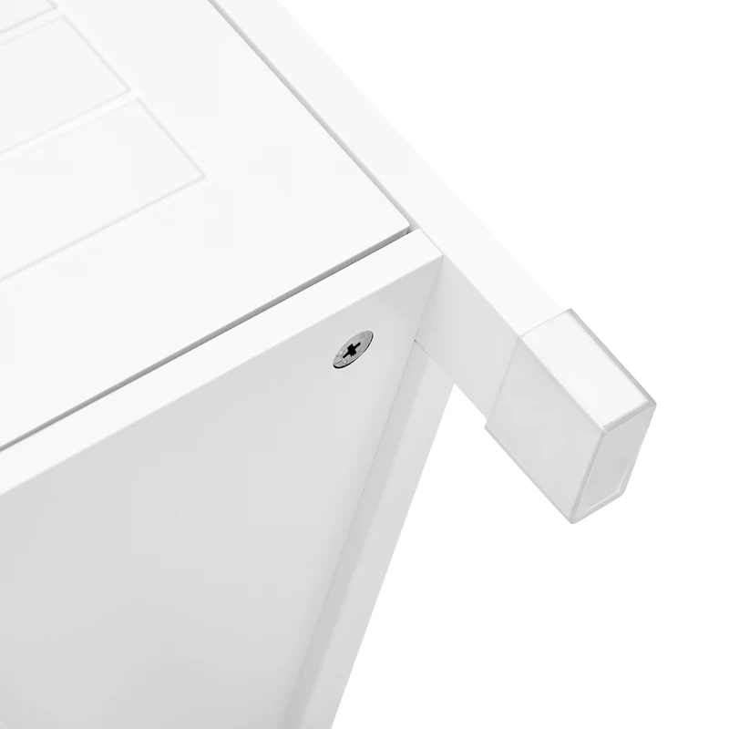 SoBuy FRG126-W Colonne de Salle de Bain – 4 Étagères, 2 Tiroirs, Anti-Basculement, 30×30×144 cm, Blanc