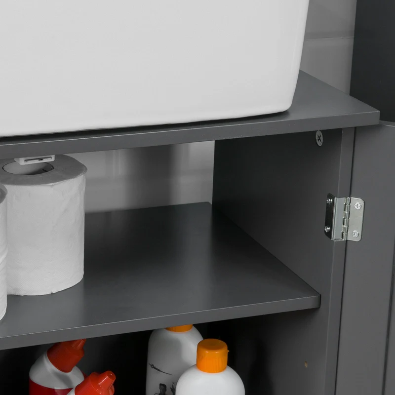SoBuy BZR18-DG Meuble sous-Lavabo à 2 étages et 2 Portes
