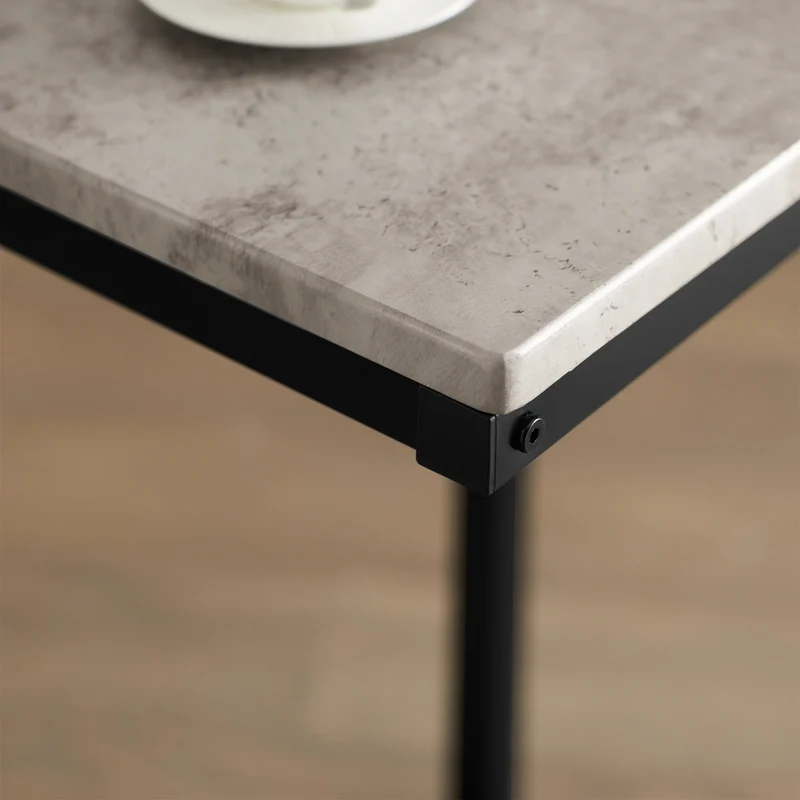 SoBuy FBT44-HG Table d'appoint Moderne - Table Basse Salon, Bout de Canapé à Café 40x30x60 cm Noir & Gris
