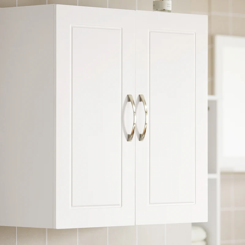 SoBuy FRG231-W Armoire Murale Salle de Bain avec Porte et Étagère Réglable – L60×P30×H60 cm, Charge 25 kg, MDF E1, Blanc