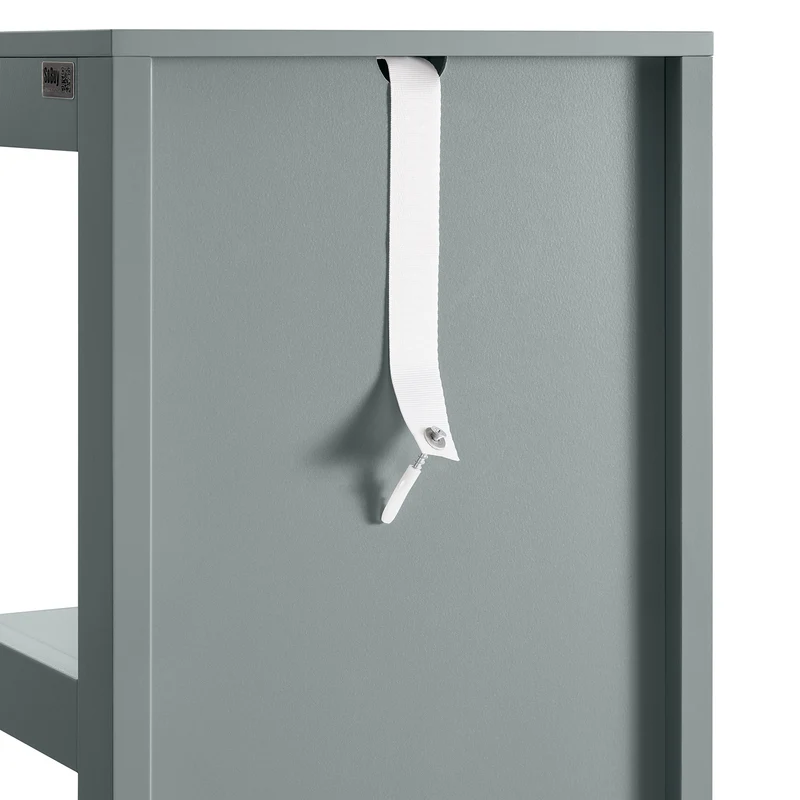 SoBuy FRG126-SG Colonne Salle de Bain avec 4 Étagères et 2 Tiroirs, Gain de Place, pour Salle de Bain et WC, Usage Quotidien – L30×P30×H140 cm, Bois, Gris Clair